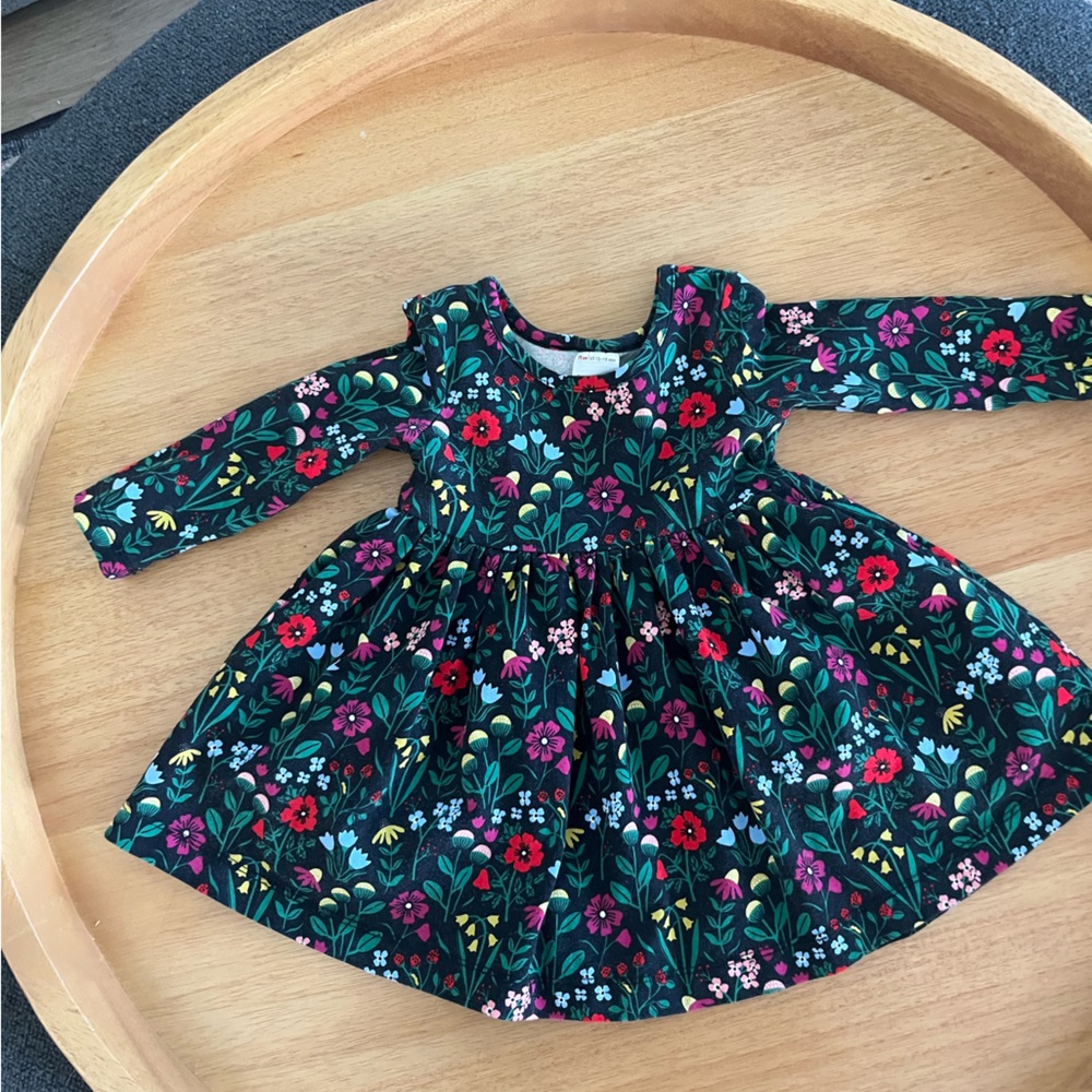 Hanna Andersson Floral Dress - Red, Pink, Green